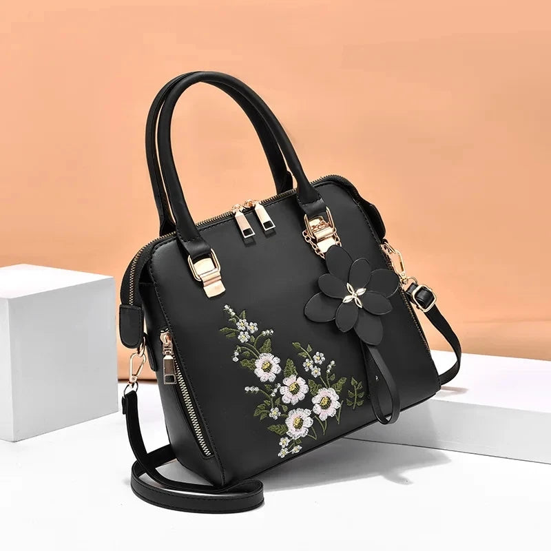 Luxury Embroidered Tassel Tote