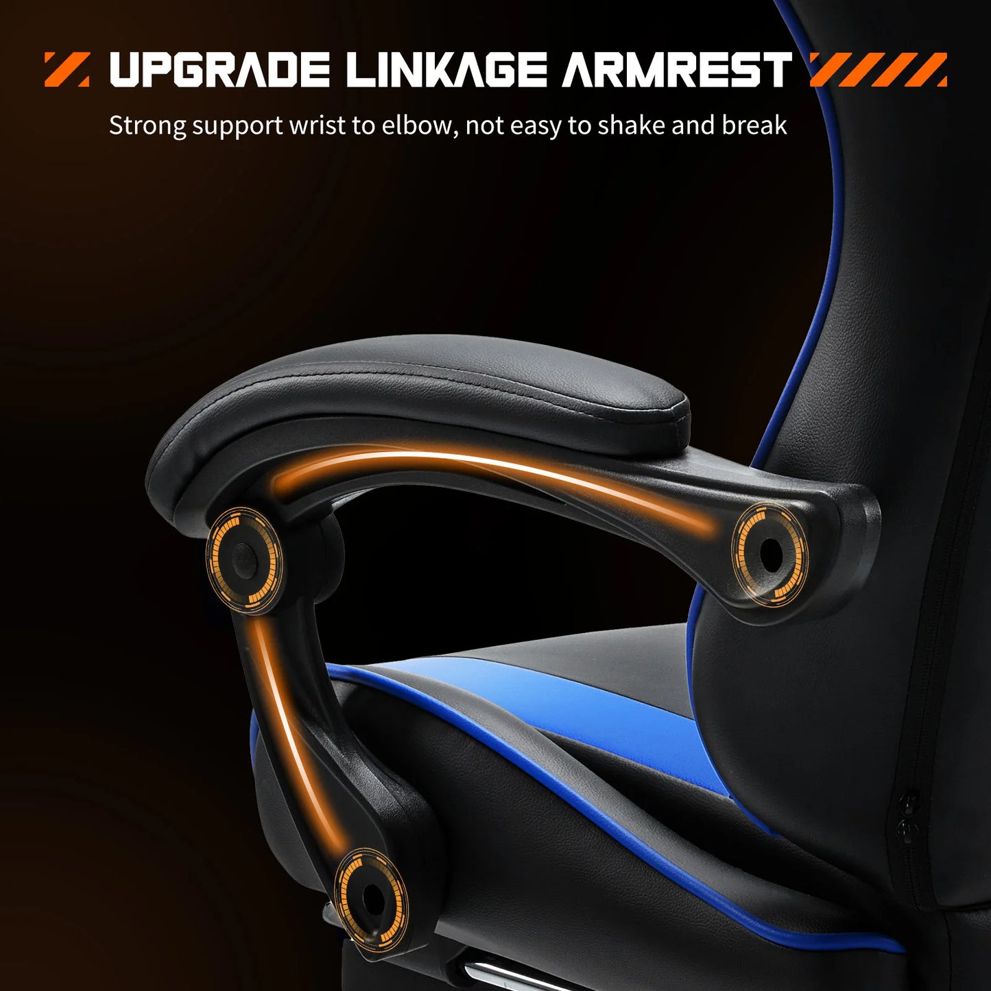 Ergonomic Racing Gaming Chair - Adjustable PU Leather Office Computer Chair