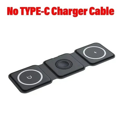 3-in-1 Foldable Magnetic Wireless Charging Station for iPhone & Apple Watch