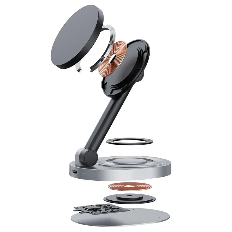 2-in-1 Foldable Magnetic Wireless Charging Station for iPhone & Apple Watch - 6