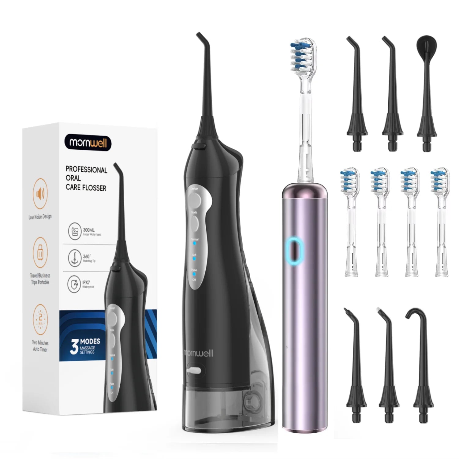 Portable Oral Irrigator & Electric Toothbrush Set for Deep Teeth Cleaning - 25
