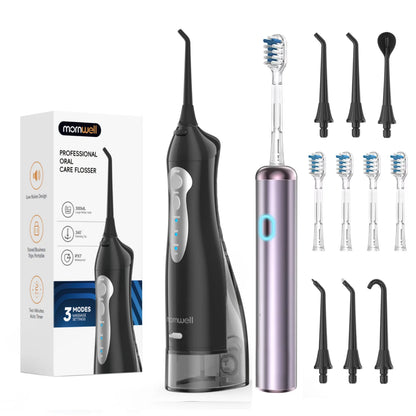 Portable Oral Irrigator & Electric Toothbrush Set for Deep Teeth Cleaning