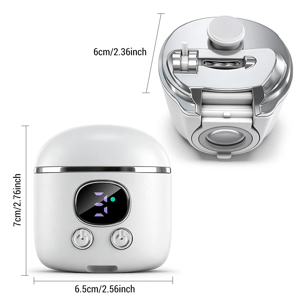 Automatic Electric Nail Clipper with LED Magnifier & Nail Polisher - 11