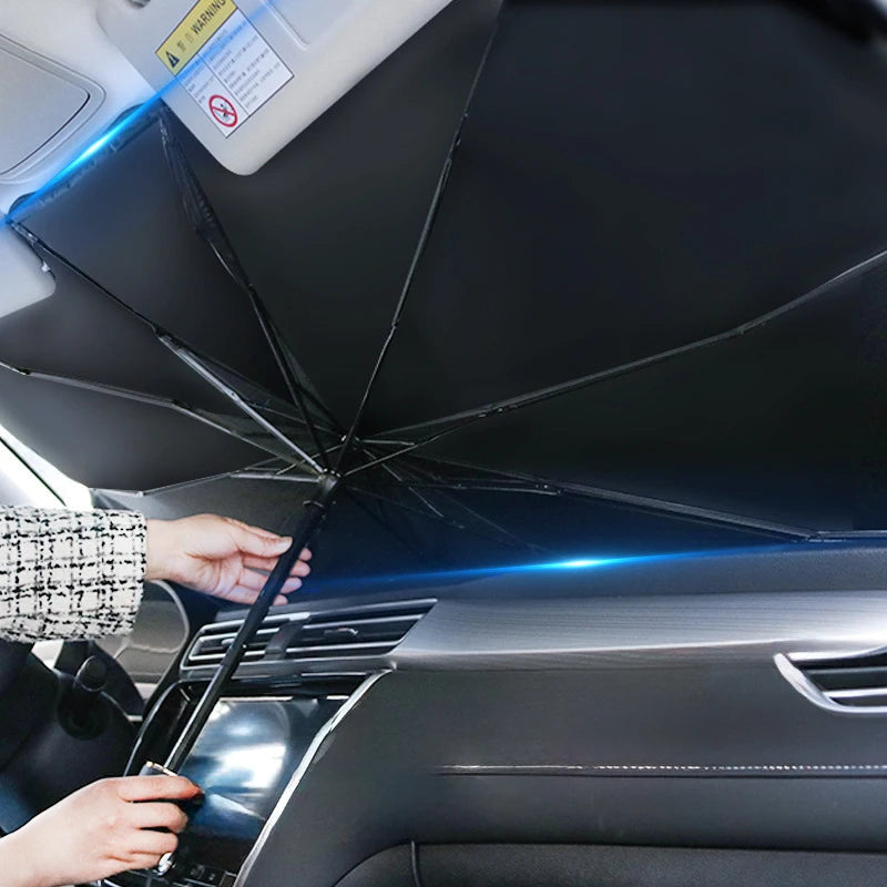 Foldable Car Windshield Sun Shade Umbrella UV Blocker - 2