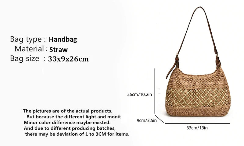 Luxury Woven Straw Beach Tote