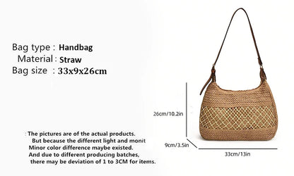 Luxury Woven Straw Beach Tote