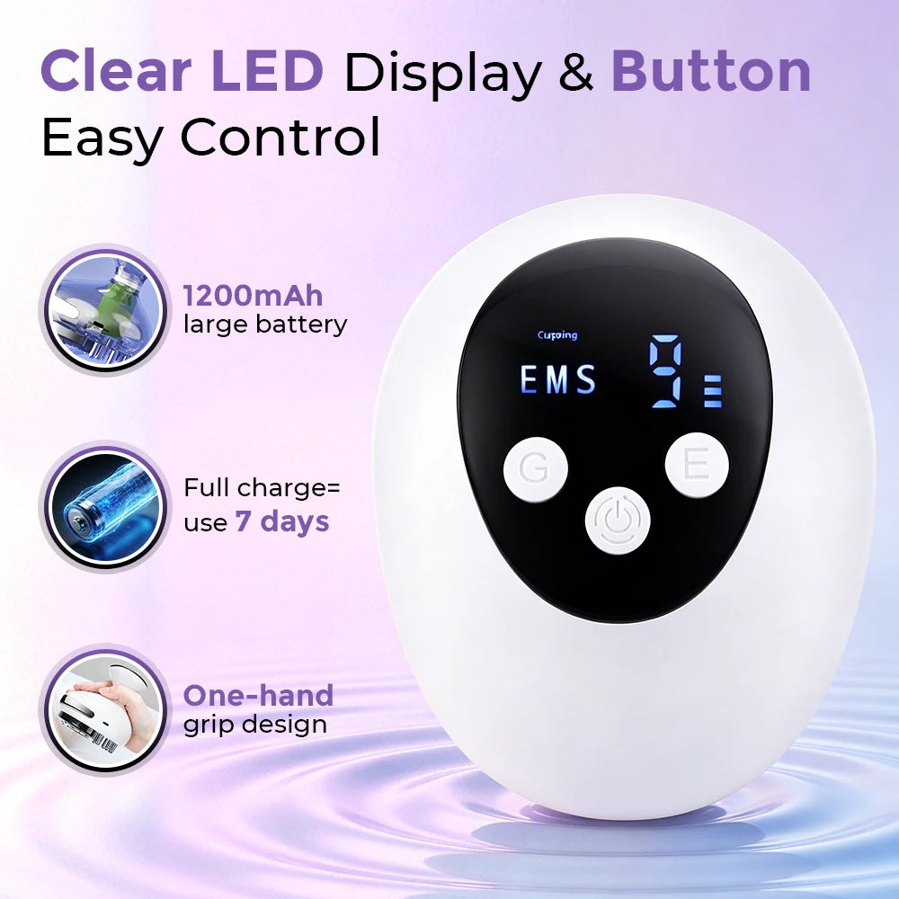 Electric Cupping Massager with Red Light Therapy & Suction for Body Pain Relief - 11