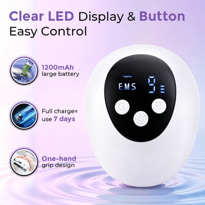 Electric Cupping Massager with Red Light Therapy & Suction for Body Pain Relief