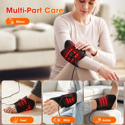 3-in-1 Red Light Therapy Wrap with Heating for Ankle, Wrist, and Foot Pain Relief