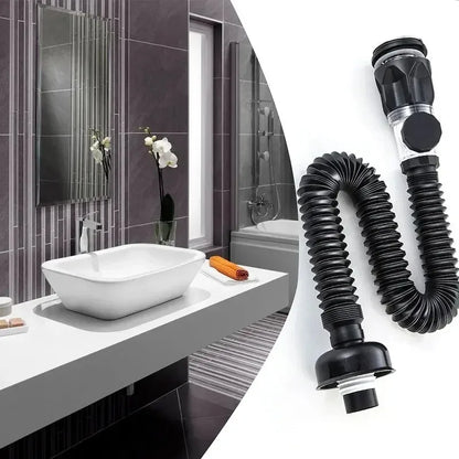 Universal Flexible Sink Drain Pipe - Anti-Odor P-Trap Kit