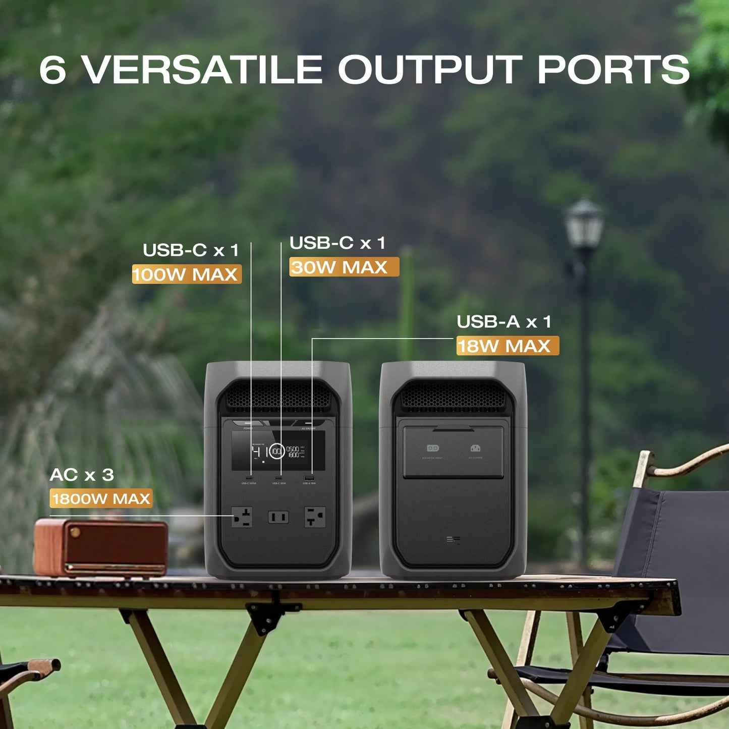 EcoFlow DELTA 3 1000Wh Portable Power Station - Fast Charging Solar Generator