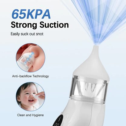 Electric Baby Nasal Aspirator with Soothing Music & Adjustable Suction