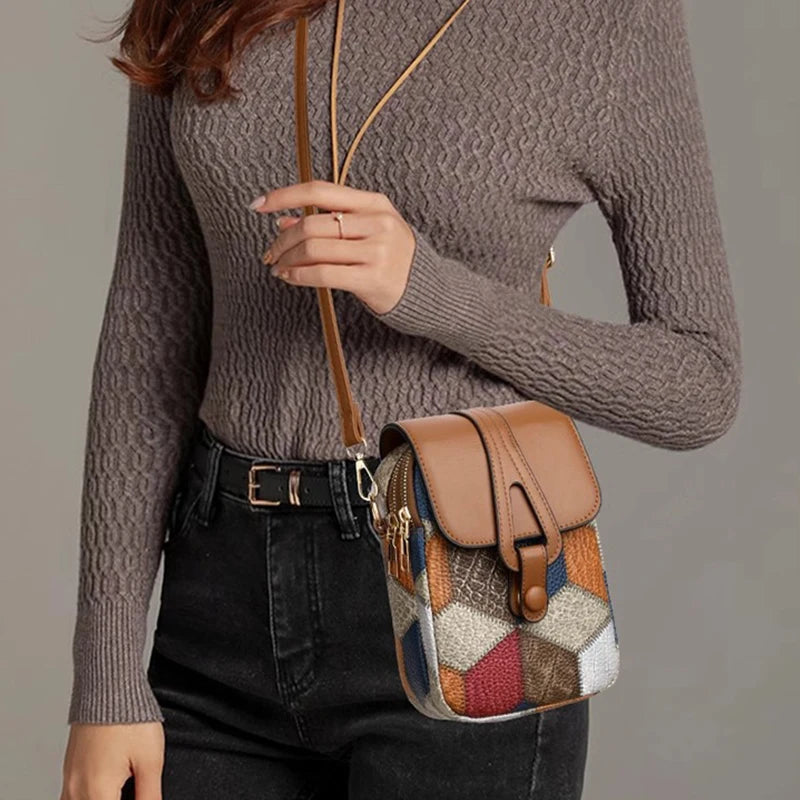 Luxury Stone Pattern Half-Moon Bag
