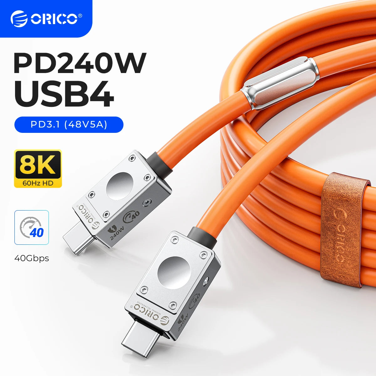 240W USB4 Cable - 40Gbps Data Transfer & 8K Video for Laptop & MacBook