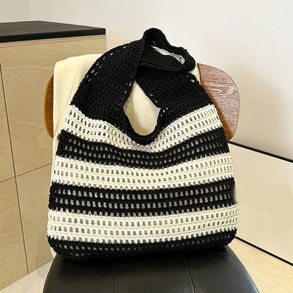 Luxury Aesthetic Knitted Tote