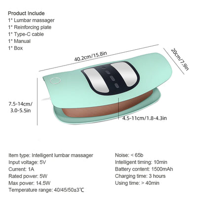 Electric Lumbar Traction Massager with Heat & Vibration