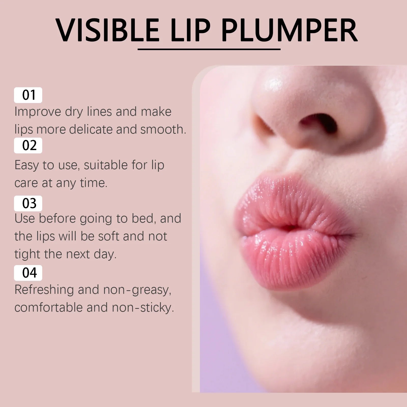 Hydrating Lip Plumper Serum for Smooth & Fuller Looking Lips - 10