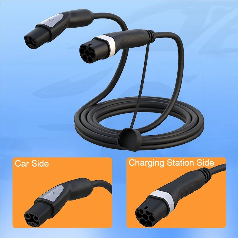 7KW Type 2 to Tesla NACS EV Charging Cable 5M for Model 3 Y X S