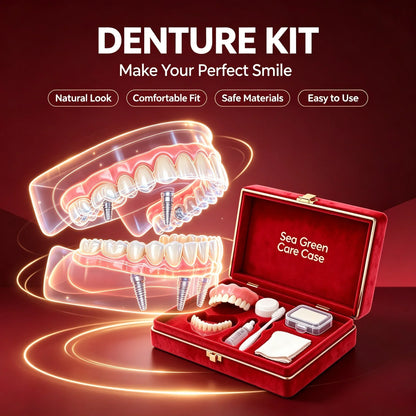 Premium Silicone Denture Set for Comfortable Aesthetic Smile Replacement
