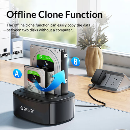 ORICO Dual Bay HDD Docking Station - USB 3.0 SATA for 2.5/3.5" SSD/HDD