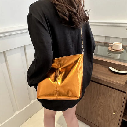 Luxury Glossy Shoulder Tote