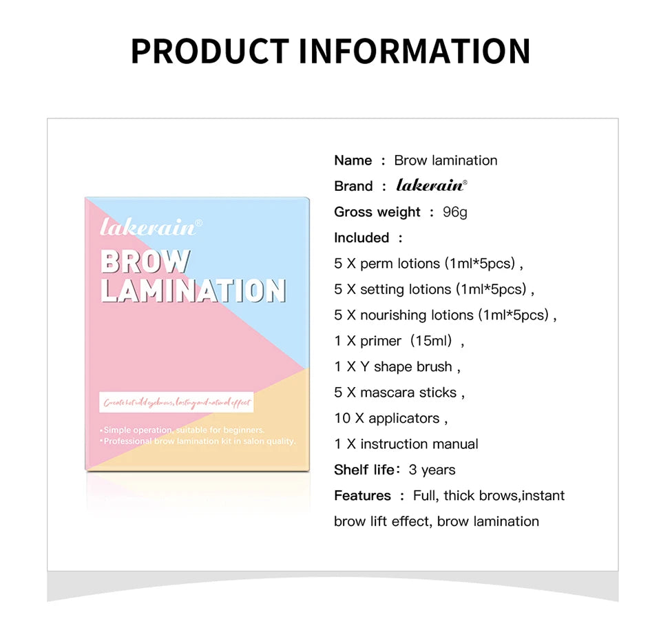 Professional DIY Eyebrow Lamination & Brow Perm Lift Kit - 16