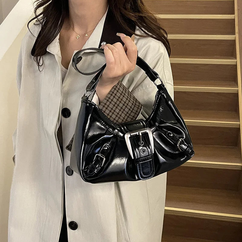 Luxury Retro Pleated Hobo Bag