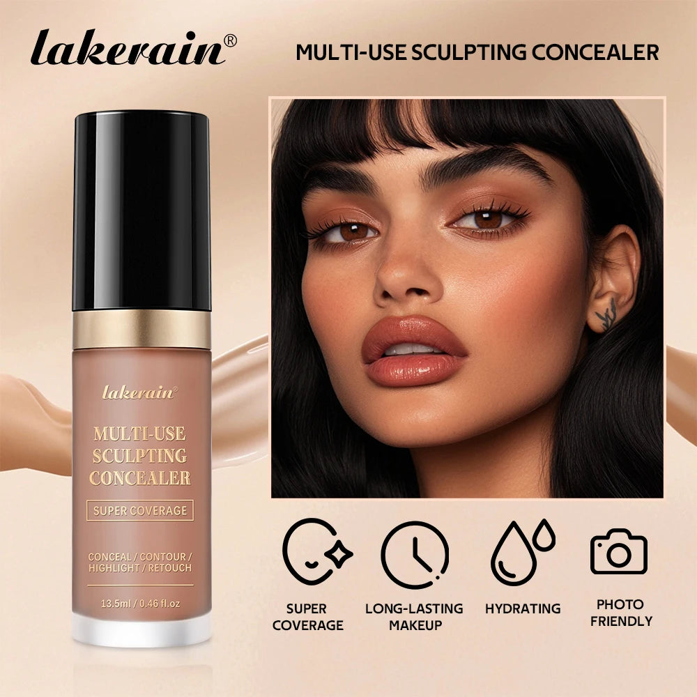 Full Coverage Waterproof Concealer - Matte Liquid Foundation - 3