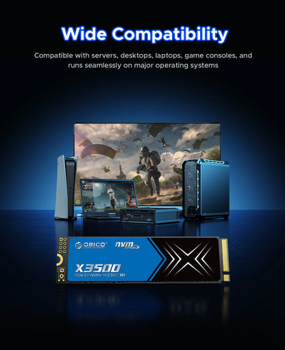 ORICO 2TB M.2 NVMe PCIe 3.0 SSD – Fast 3500MB/s Internal Drive for PC & Laptop