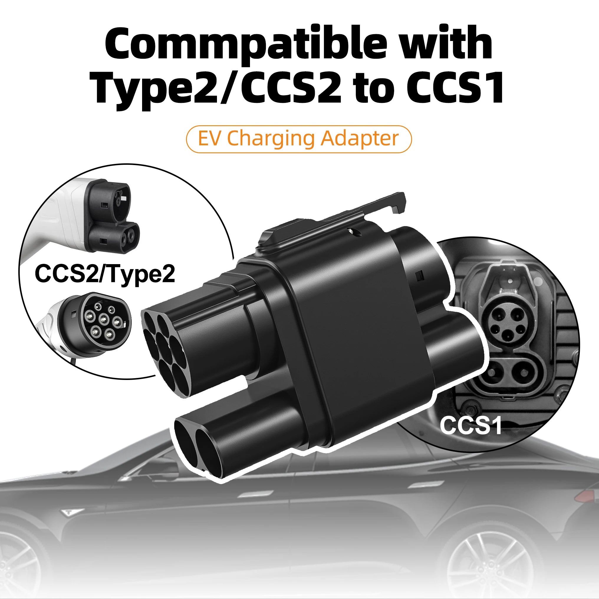 CCS2 to CCS1 EV Fast Charging Adapter for US Electric Vehicles in Europe - 9