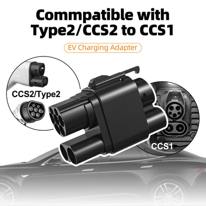 CCS2 to CCS1 EV Fast Charging Adapter for US Electric Vehicles in Europe