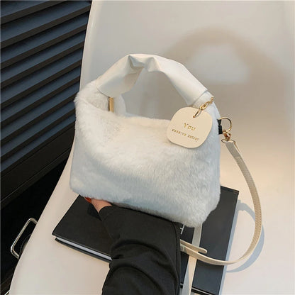 Luxury Plush Ruched Handbag