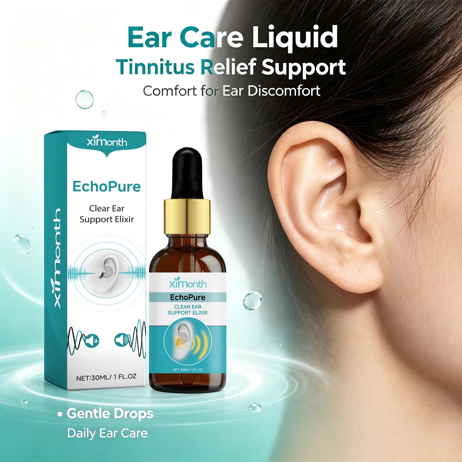Ear Wax Removal Drops - Natural Tinnitus Relief & Ear Cleansing Liquid - 4