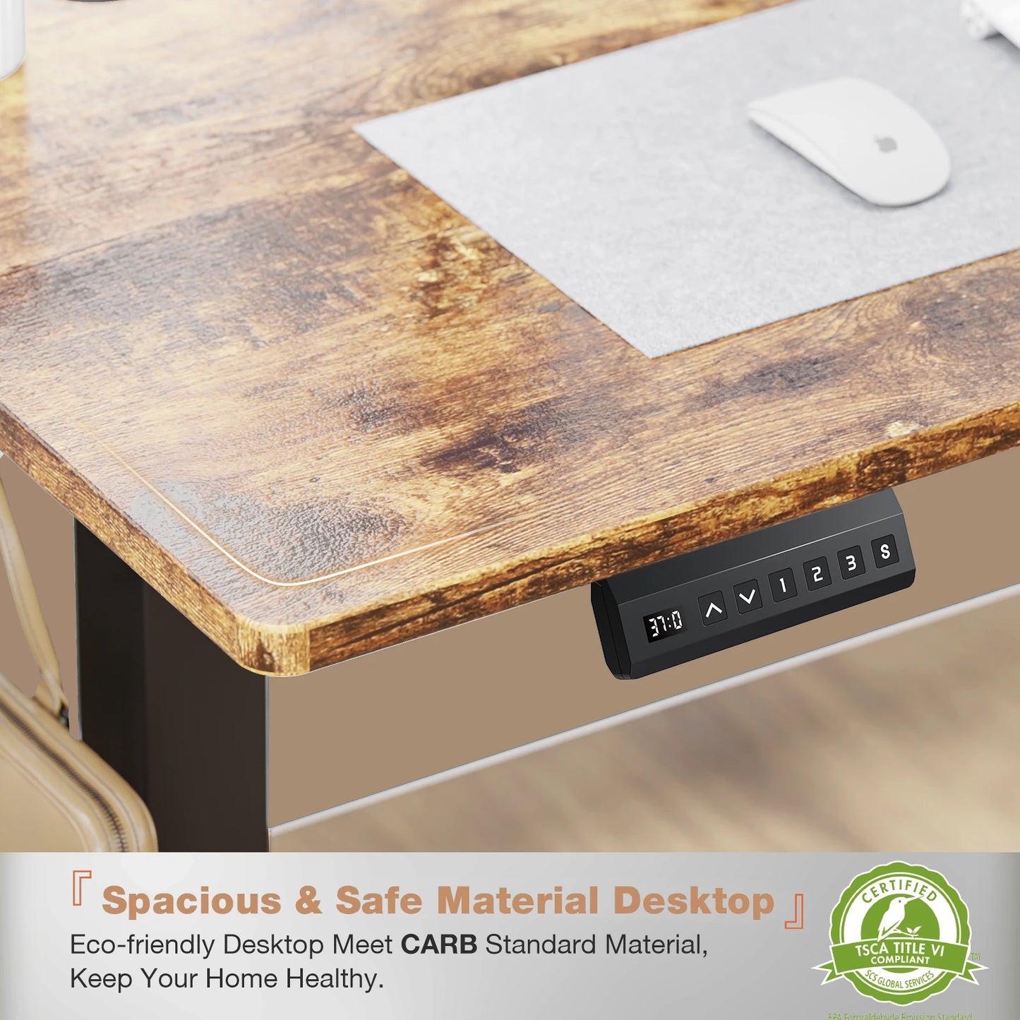 63" Electric Standing Desk - Ergonomic Adjustable Sit-Stand Office Table
