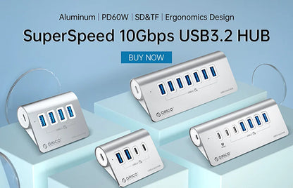 4-Port USB 3.0 Hub High-Speed Data Splitter for PC Laptop Desktop