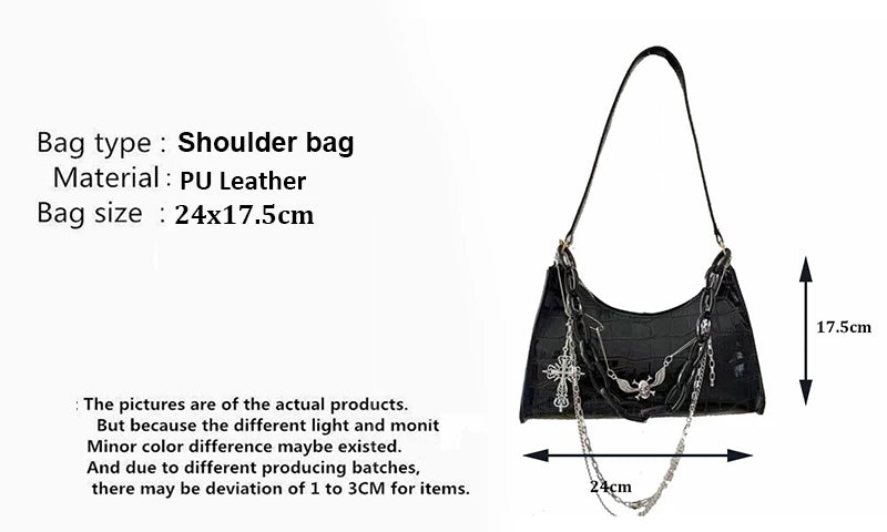 Luxury Gothic Punk Underarm Bag
