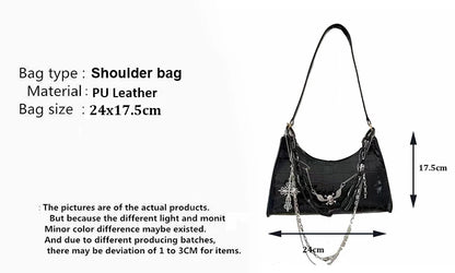 Luxury Gothic Punk Underarm Bag