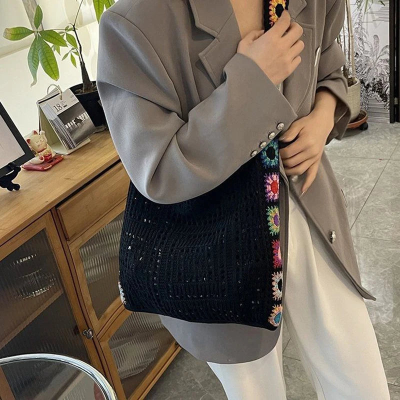 Luxury Boho Crochet Tote Bag