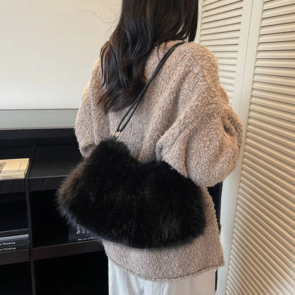 Luxury Plush Fur Shoulder Bag