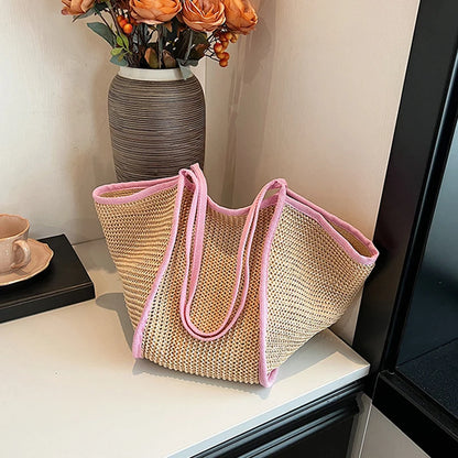 Luxury Bohemian Straw Tote