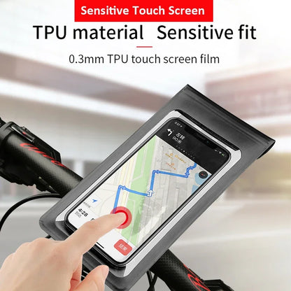 Waterproof 360° Rotating Bike Phone Mount for 6.5-inch Smartphones