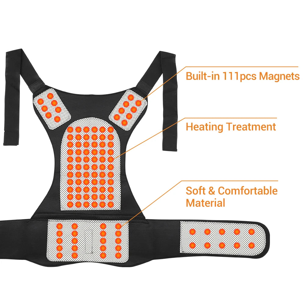 Self-Heating Tourmaline Magnetic Back & Waist Support Brace for Pain Relief - 10
