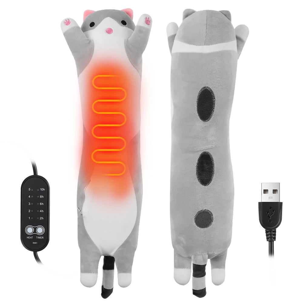 Cat Heated Plush Pillow - Period Cramp Relief Heating Pad