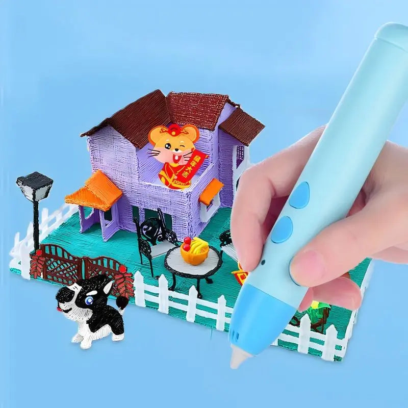Kid's Safe Low Temperature 3D Printing Drawing Pen for Creative Arts & Crafts