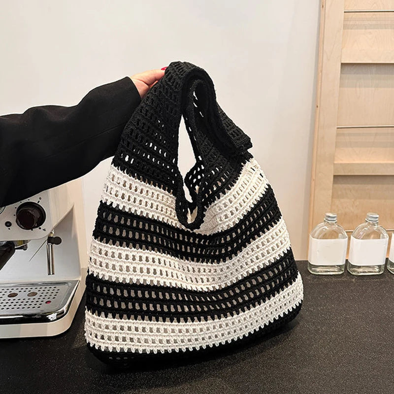 Luxury Aesthetic Knitted Tote