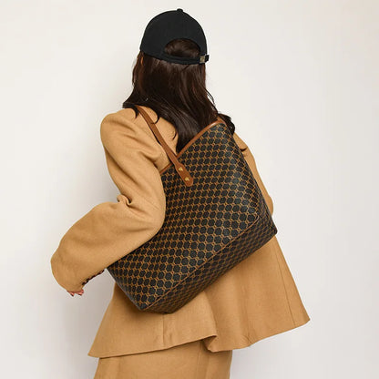 Textured Plaid Tote