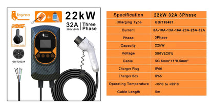 Smart EV Wallbox Charger - WiFi APP Control GB/T Electric Vehicle Charging Station