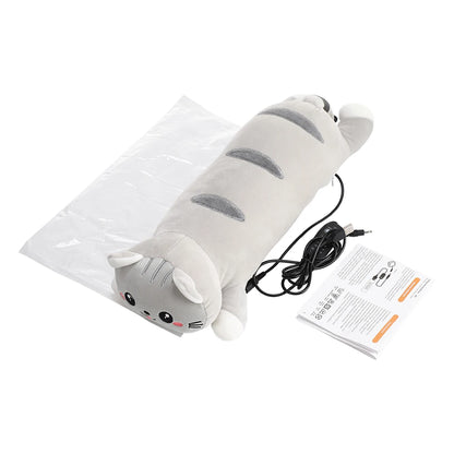 Cute USB Heated Cat Plush Pillow - Electric Hot Compress for Pain & Comfort