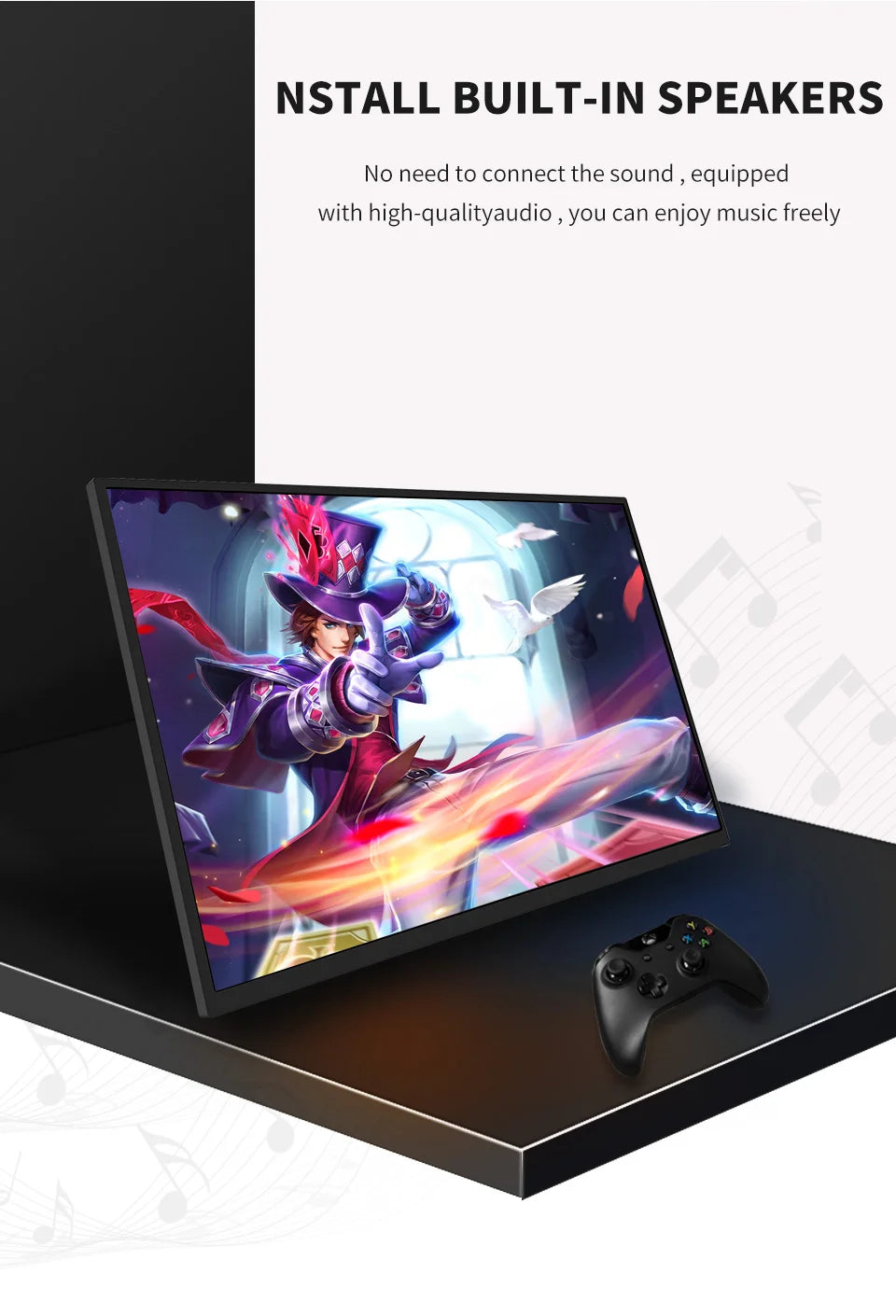 18.5" Portable 120Hz Monitor - 1080P IPS Full HD Laptop Second Screen - 10