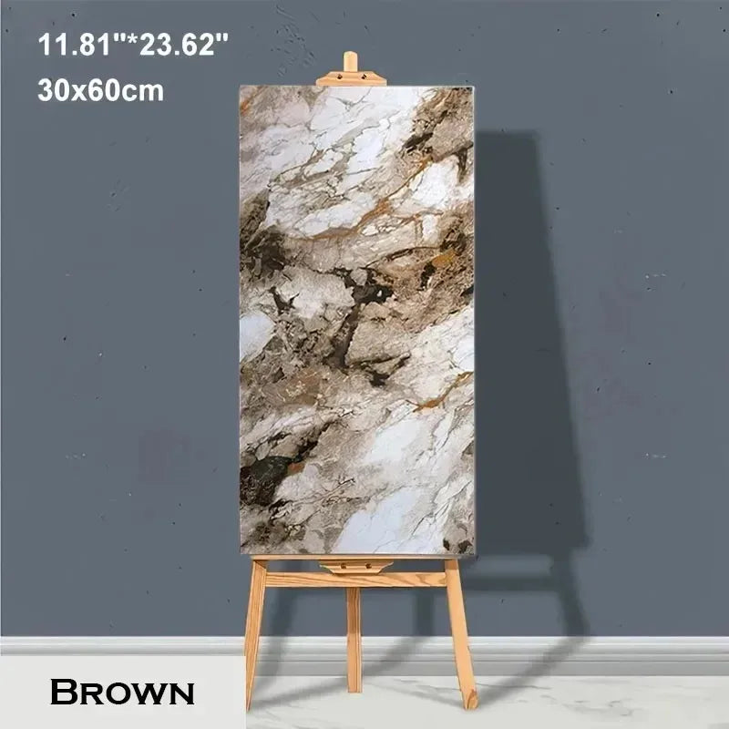 Waterproof Peel & Stick Marble Wall Tiles - Self Adhesive (30x60cm)